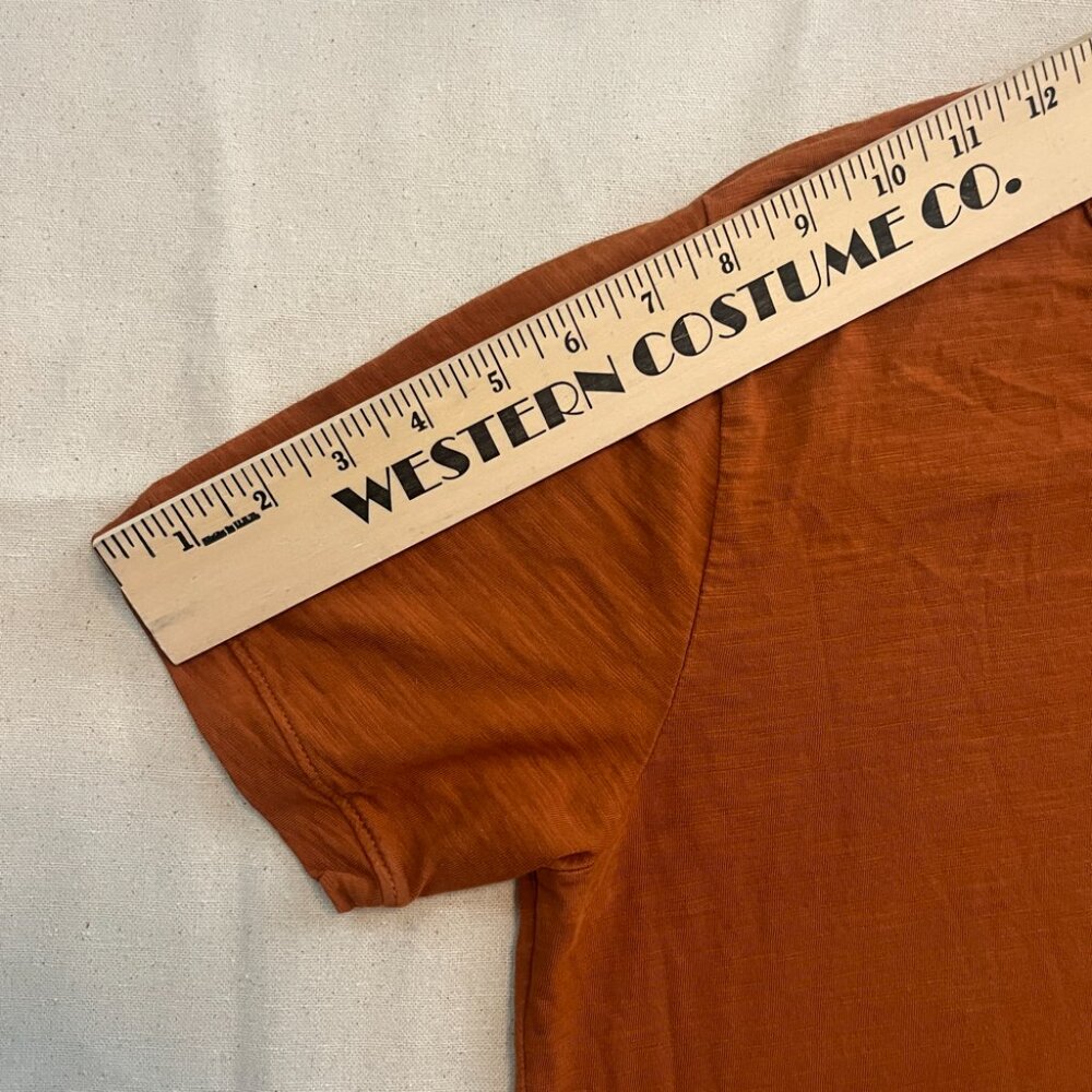 Alex Mill | The Standard T-Shirt In Slub Cotton - Burnt Orange / Sz S - Picture 11 of 11